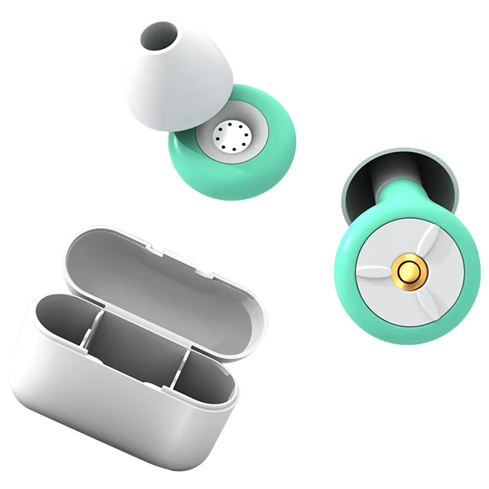 Waterproof Silicone Earplugs with Case & Caps