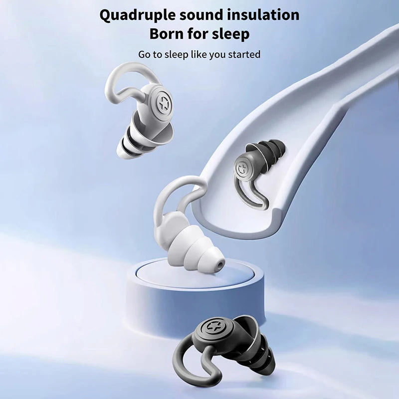 New Silicone Ear Plugs Sound Insulation for Student Soft anti Noise Sleeping Swim Waterproof Ear Plugs Noise Reduction Earplugs
