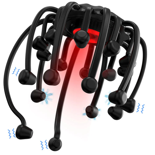 Electric Head Massager Cordless Bluetooth Head Massage with 5 Models 20 Vibration Contacts for Stress Relief Relaxation Insomnia