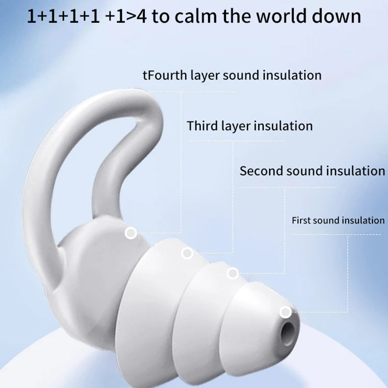 New Silicone Ear Plugs Sound Insulation for Student Soft anti Noise Sleeping Swim Waterproof Ear Plugs Noise Reduction Earplugs